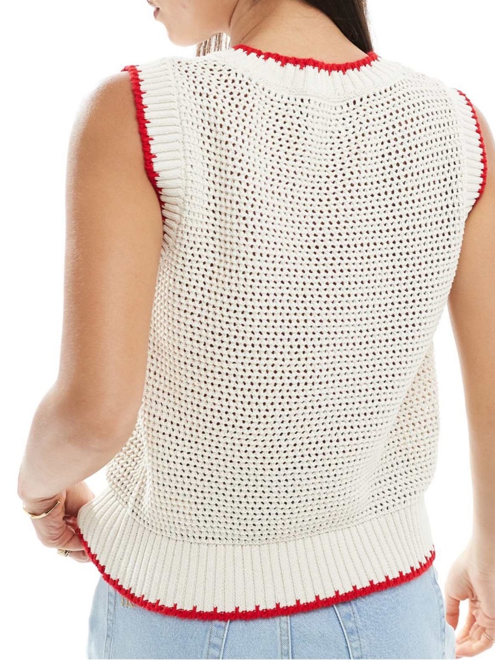 NWOT ASOS Sweater Knit Top in Chili Print - Picture 5 of 7